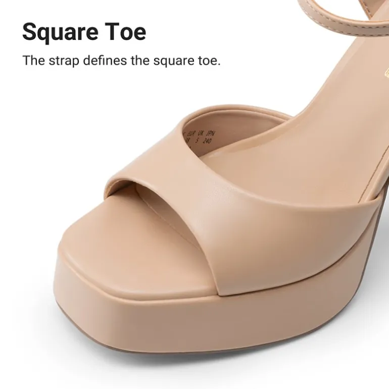 Dreamy Y2K-style Block Heel Platform Sandals