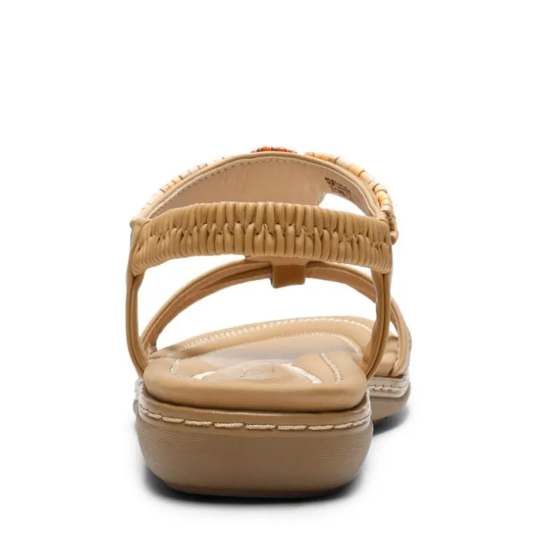 Elastic Ankle Strap Bohemian Flat Sandals