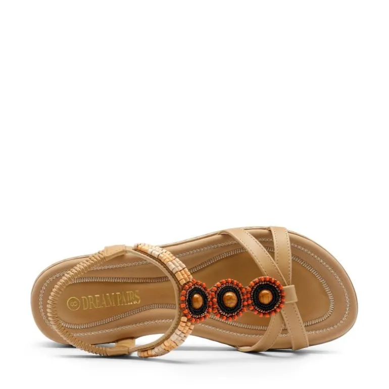 Elastic Ankle Strap Bohemian Flat Sandals