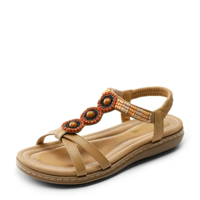 Elastic Ankle Strap Bohemian Flat Sandals