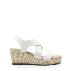 Elastic Ankle Strap Espadrille Wedge Sandals