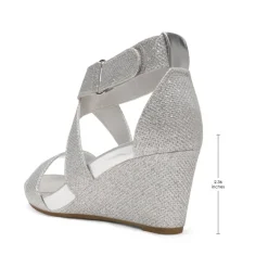 Elastic Ankle Strap Wedge Sandals