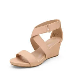 Elastic Ankle Strap Wedge Sandals