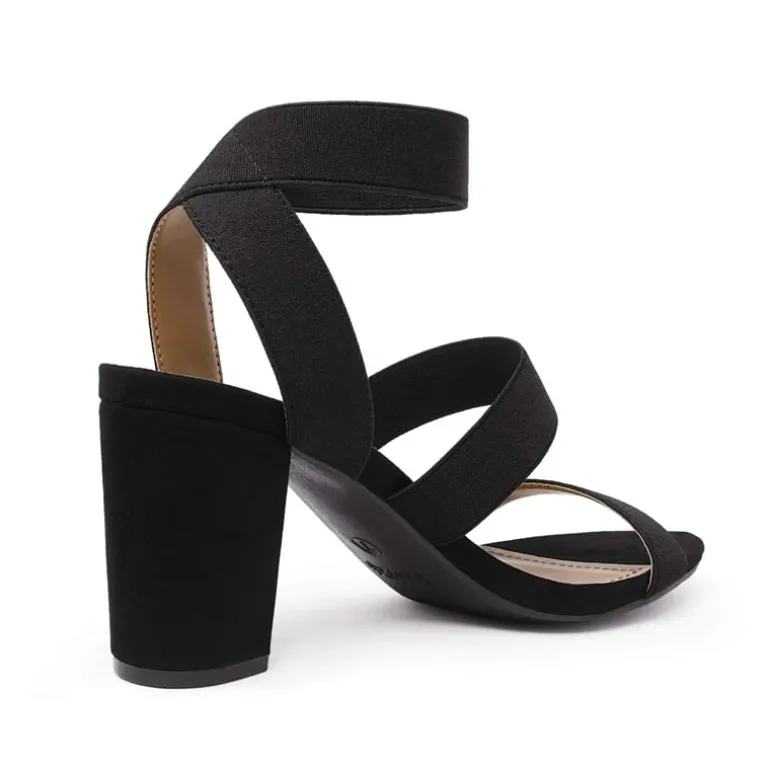 Elastic Chunky Strap Sandals