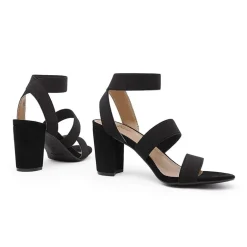 Elastic Chunky Strap Sandals