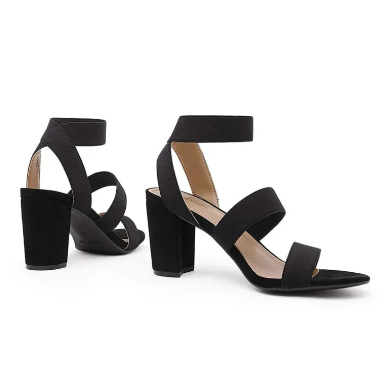 Elastic Chunky Strap Sandals