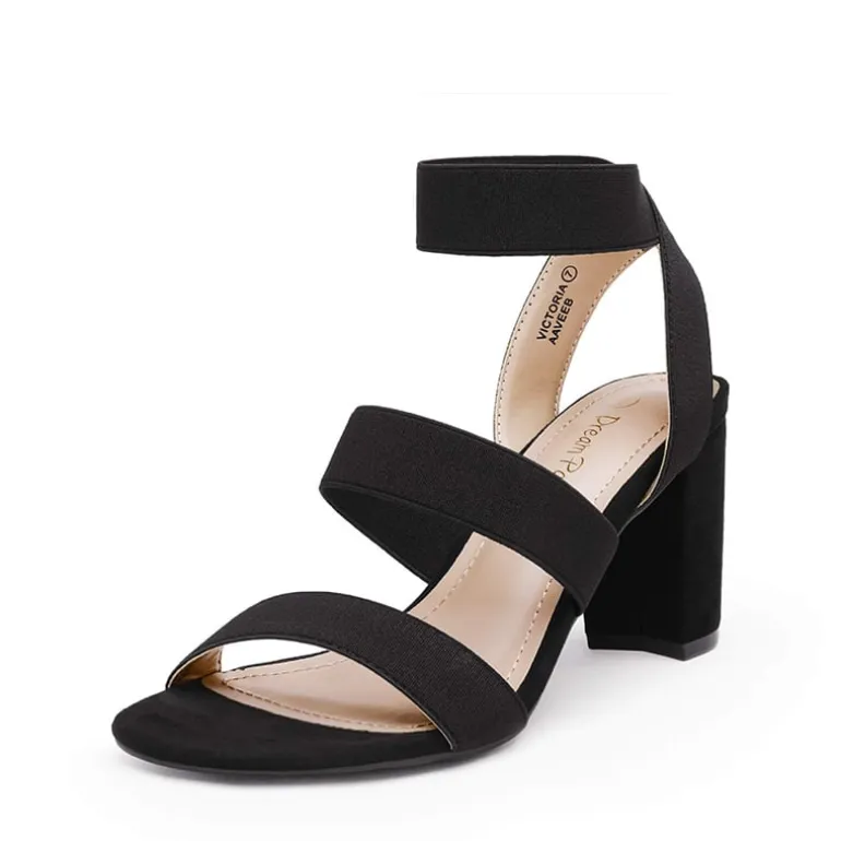 Elastic Chunky Strap Sandals