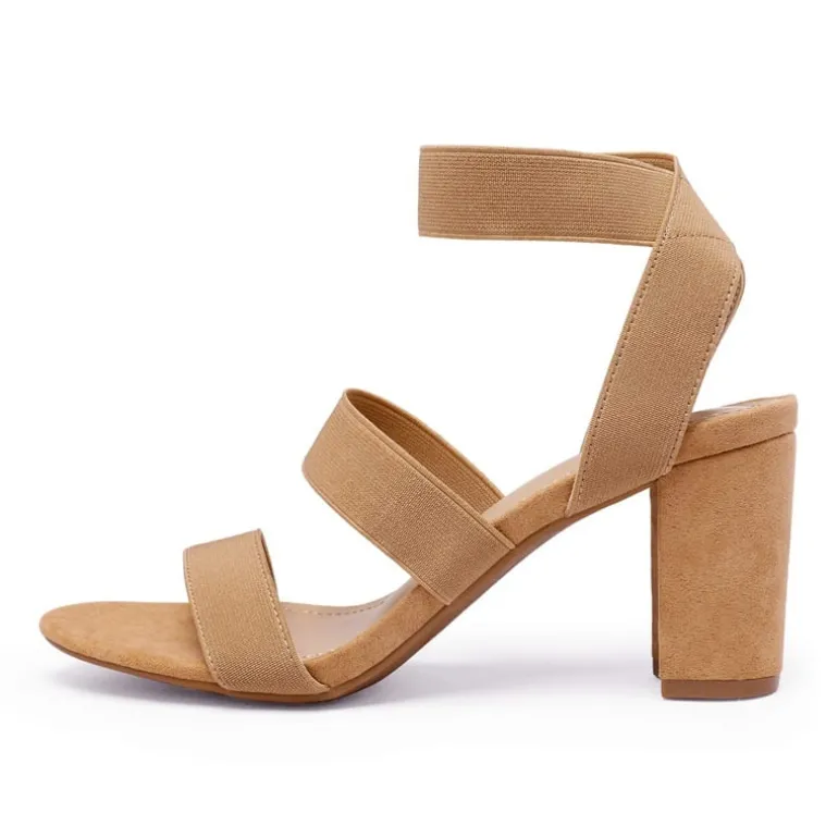 Elastic Chunky Strap Sandals