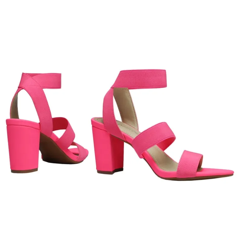 Elastic Chunky Strap Sandals