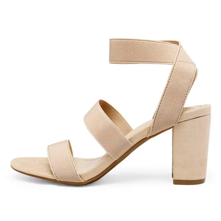 Elastic Chunky Strap Sandals