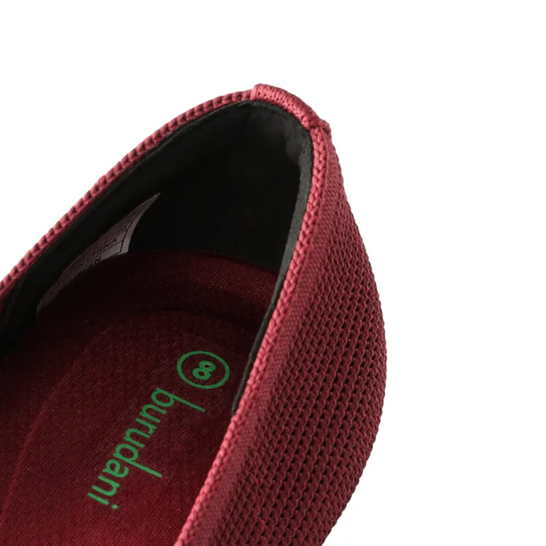 Elegant Square Toe Knit Bow Flats