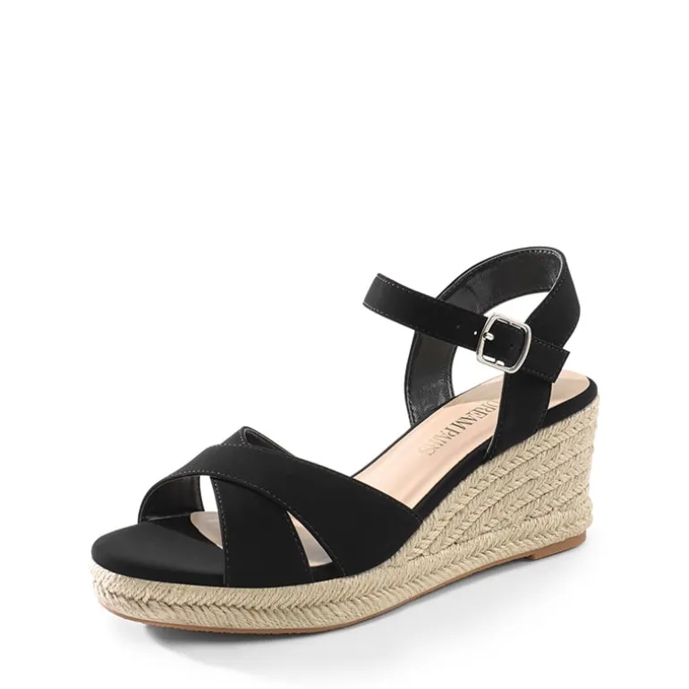Espadrille Criss Cross Wedge Sandals