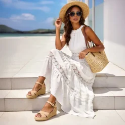Espadrille Criss Cross Wedge Sandals