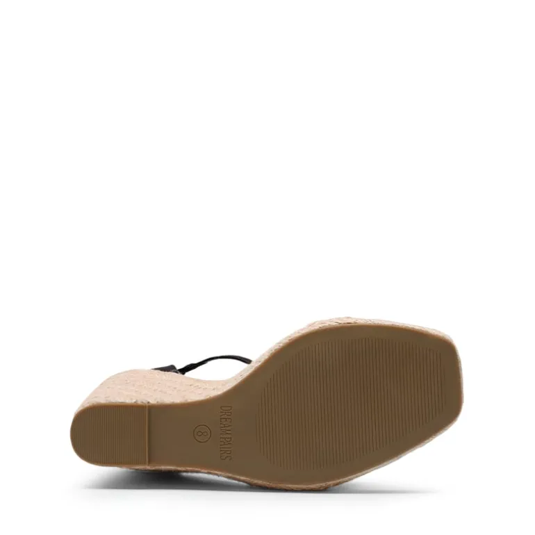Espadrilles Square Toe Wedge Sandals