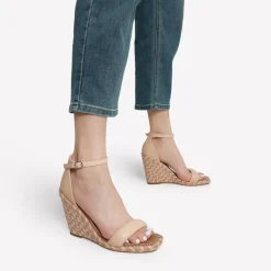 Espadrilles Square Toe Wedge Sandals