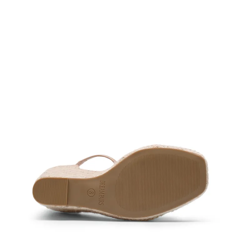 Espadrilles Square Toe Wedge Sandals