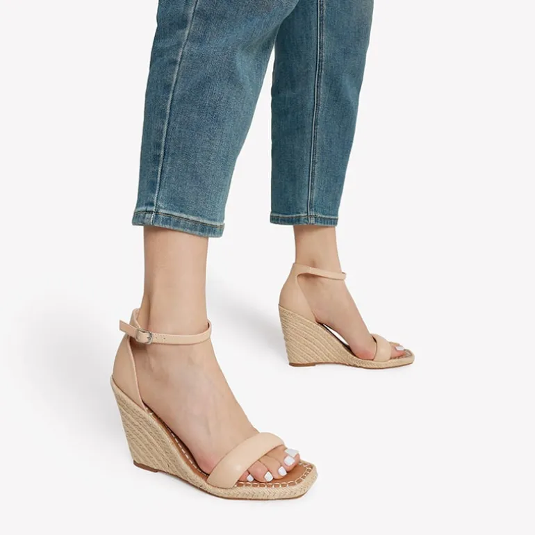 Espadrilles Square Toe Wedge Sandals