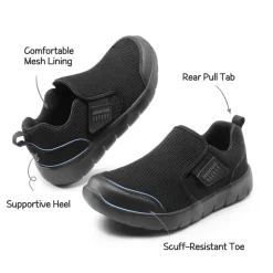 [EZ-Ons MightyMovers+] Kids Scuff-Resistant Toe Comfortable Running Shoes