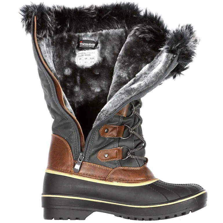 Faux Fur Lined Winter Boots