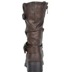 Faux Fur Mid Calf Winter Riding Boots