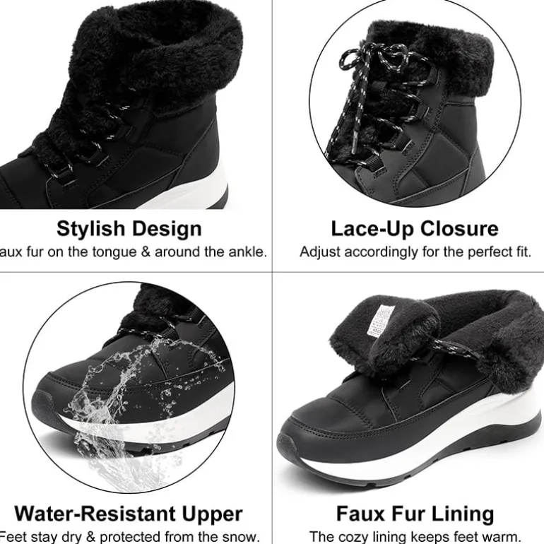Faux Fur Winter Ankle Boots