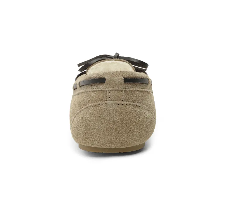 Faux Suede Moccasin Slippers
