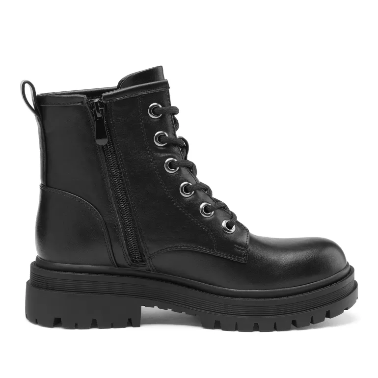 Flat Lace Up Ankle Combat Boots