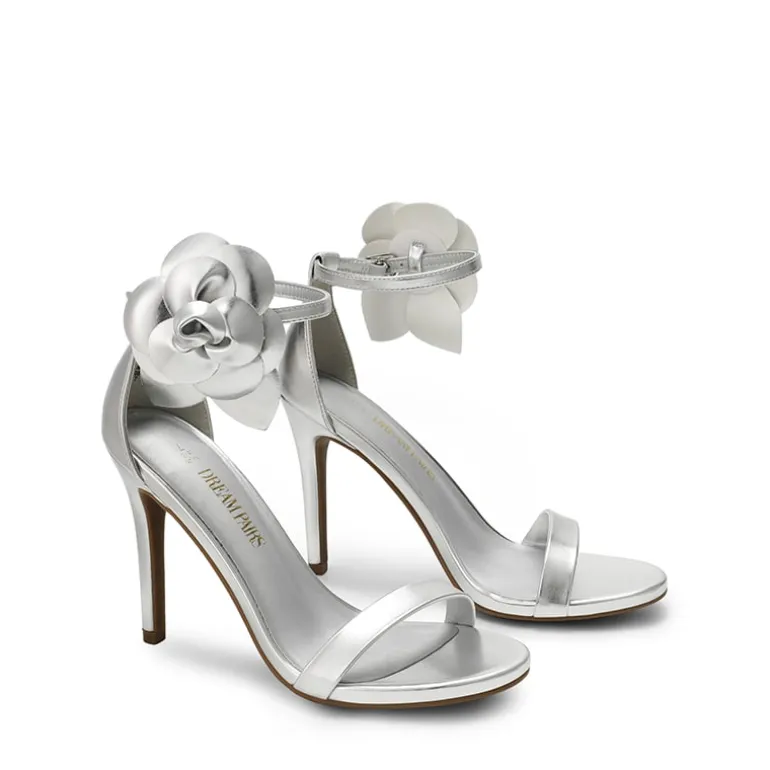 Floral Stiletto Heel Sandals