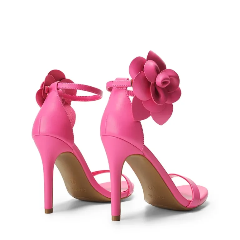Floral Stiletto Heel Sandals