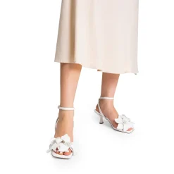 Flower Kitten Heel Sandals
