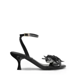 Flower Kitten Heel Sandals