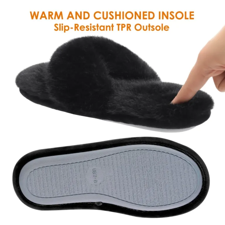 Fluffy Flip Flop House Slippers