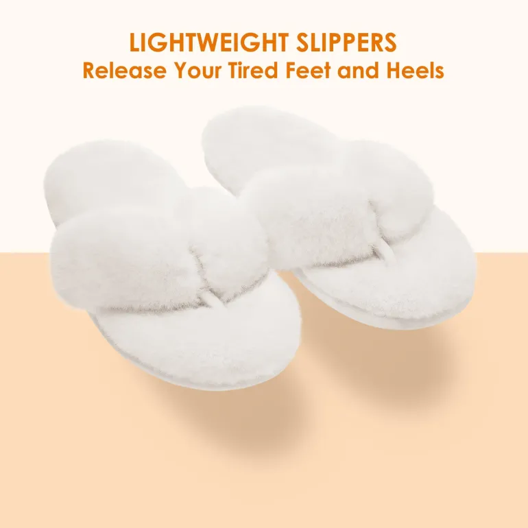 Fluffy Flip Flop House Slippers