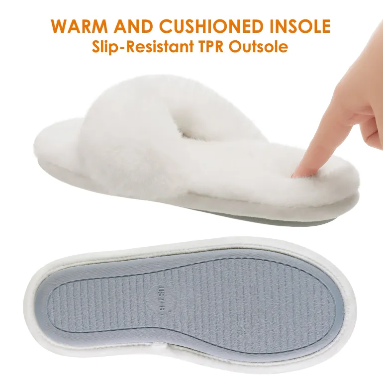 Fluffy Flip Flop House Slippers
