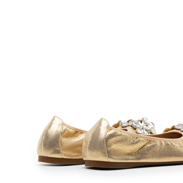 Foldable Rhinestone Slip-On Ballet Flats