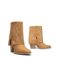 Fold Over Embroidered Cowgirl Boots