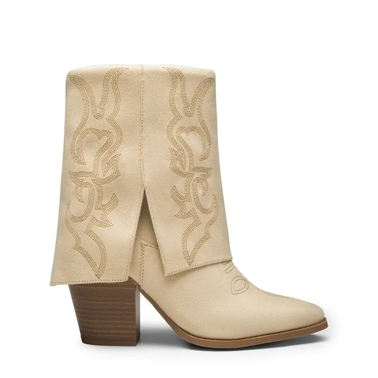 Fold Over Embroidered Cowgirl Boots