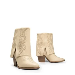 Fold Over Embroidered Cowgirl Boots