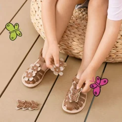 [Fun Mix- Fantasy] Girls DIY Interchangeable Flower Butterfly Sandals