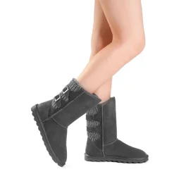 [FuzzyChic Buckle] Fur Lined Non Slip Winter Boots