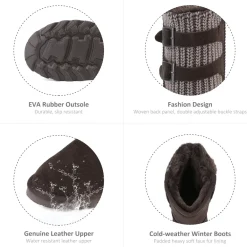 [FuzzyChic Buckle] Fur Lined Non Slip Winter Boots