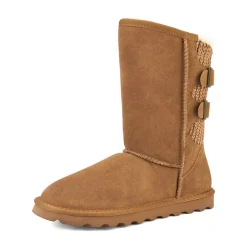 [FuzzyChic Buckle] Fur Lined Non Slip Winter Boots