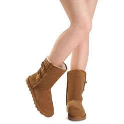 [FuzzyChic Buckle] Fur Lined Non Slip Winter Boots
