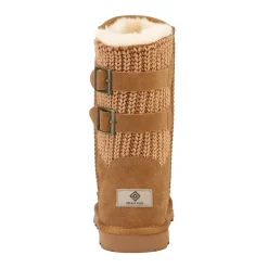 [FuzzyChic Buckle] Fur Lined Non Slip Winter Boots