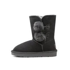 [FuzzyChic Kid's Lolly] Sheepskin Fur Kids Boots