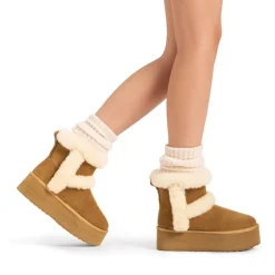 [FuzzyChic Plush Platform] Thick-soled Fluffy Snow Boots