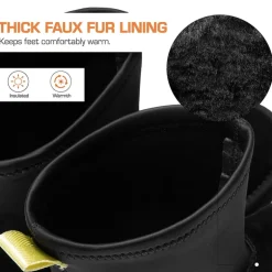 [FuzzyChic Sock-Top Platform] Mid-calf Snow Boots