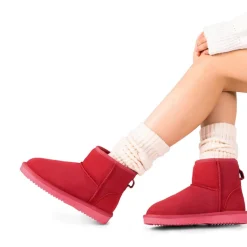 [FuzzyClassic Il Low Boot] Suede Slip-On Snow Ankle Boots