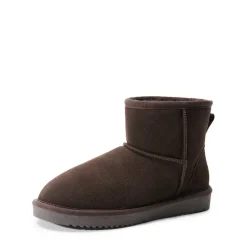 [FuzzyClassic Il Low Boot] Suede Slip-On Snow Ankle Boots