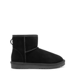 [FuzzyClassic Il Low Boot] Suede Slip-On Snow Ankle Boots